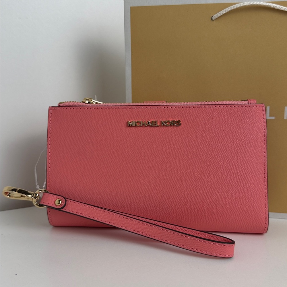 NWT Michael Kors Double Zip wristlet wallet